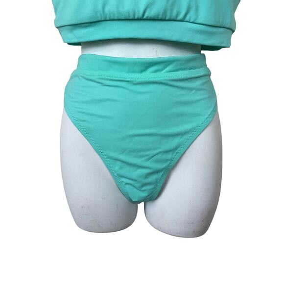 Victoria's Secret Tankini Swimsuit Size L – Turquoise Two-Piece Set - Picture 3 of 8